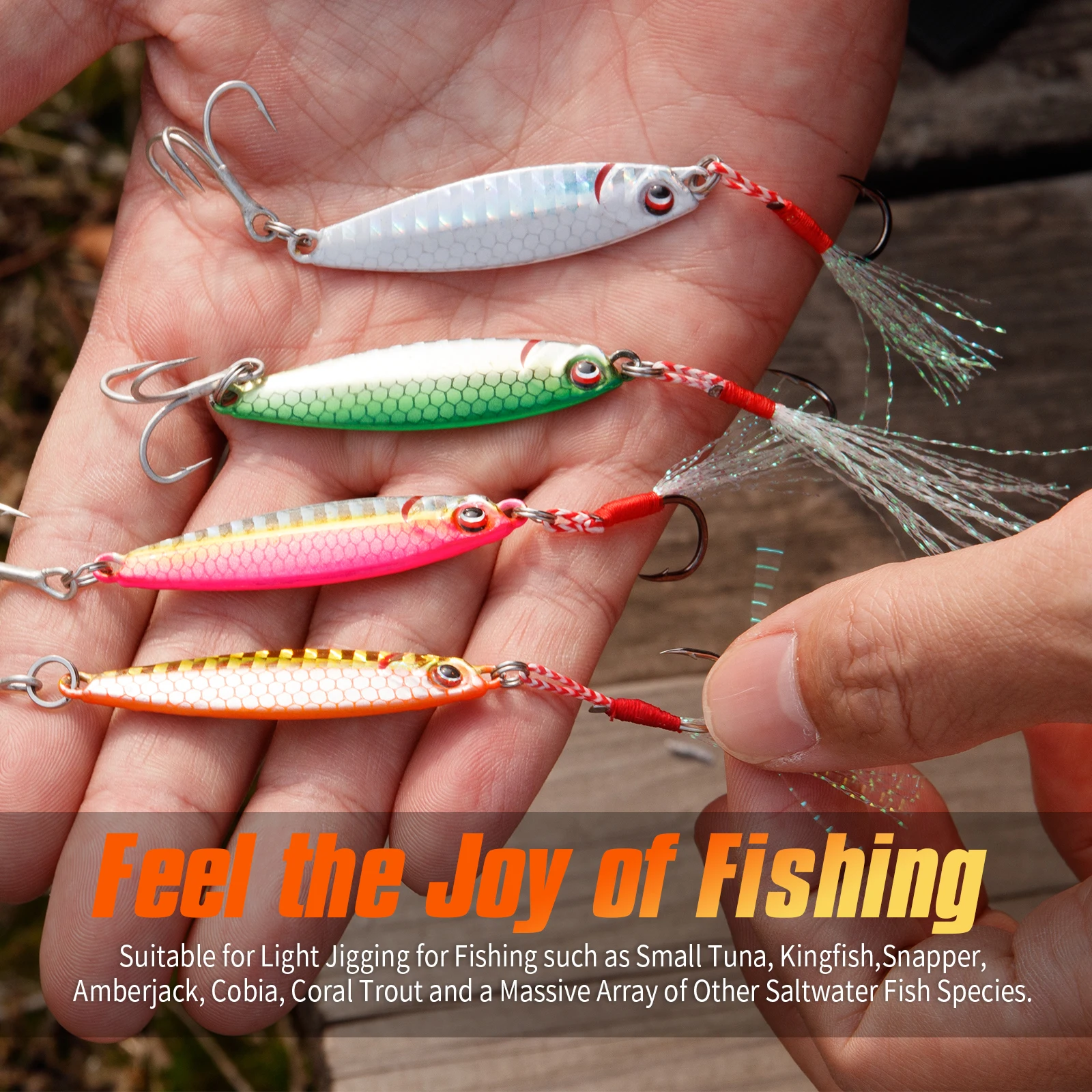 1pcs Fishing Pencil Bait 15g 20g Spinner Metal Jig Spoon Lure With Treble Hooks Sinking Jigging Artificial Hard Lures For Bass - imagen 3