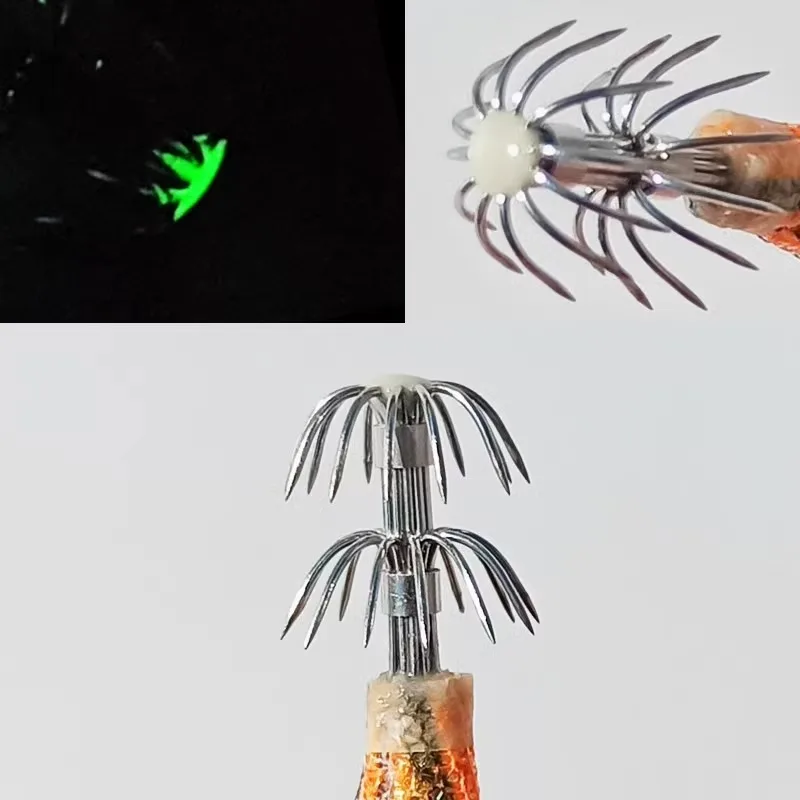 Un señuelo de pesca múltiple diseñado para una atracción submarina efectiva