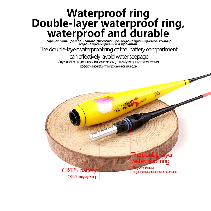 Flotadores eléctricos de 3 piezas, 3 tubos de flotación, 3 CR425, 1 frijol espacial, anillo en forma de 1B, 1 flotador, 1 plomo y anzuelos de pesca, boya de pesca Nano luminosa - imagen 2