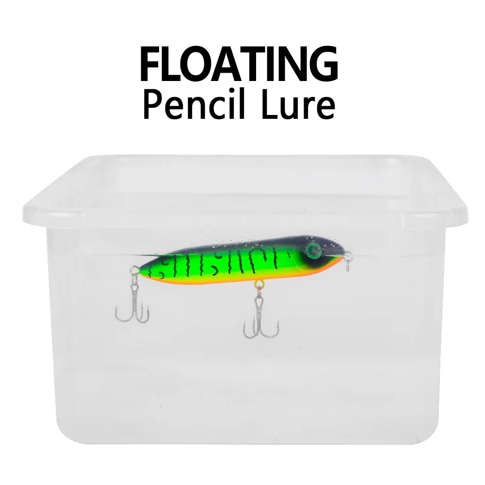 Señuelos de pesca flotantes, cebo tipo lápiz, 10cm, 11,5g, superficie Topwater, cebos duros de agua salada, señuelo Wobblers para caminar en perros y lubina - imagen 2