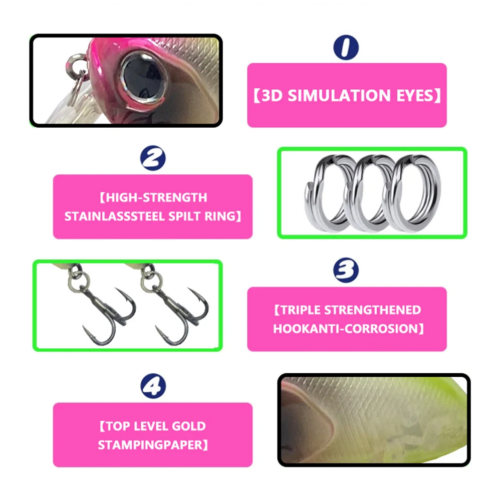 3,5 cm 3,7g Señuelos de Pesca flotante Micro Crankbait Wobbler cebo duro Artificial Jerkbait Mini accesorios de pesca de corriente YG143 - imagen 5