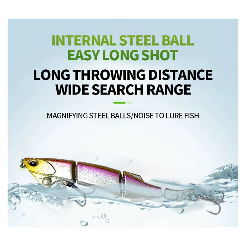 Señuelos de pesca de 9cm y 5,8g, Swimbait que se hunden, Wobbler, cebo articulado de fundición larga, cebo duro Artificial, Jerkbait, accesorios de pesca DJY103 - imagen 5