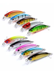 Minnow Crankbait con ojos 3D Señuelo Plateado para Pesca