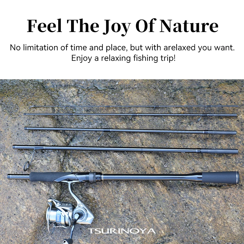 Caña de Pescar TSURINOYA LURE VALLEY, 5 Secciones, para Viajes y Expediciones, 1.98m 2.08m 2.28m 2.44m 2.7m, con Guías FUJI, para Spinning y Casting - imagen 5