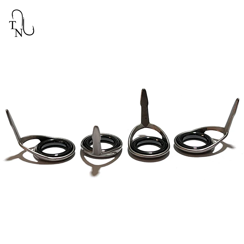 TN37 TUKTLSG 4 #   5.5 #   5 #   6 #   8 #   10 Uds guías de caña de pescar varilla de acero inoxidable reparación de construcción accesorios de equipo de pesca de repuesto - imagen 4
