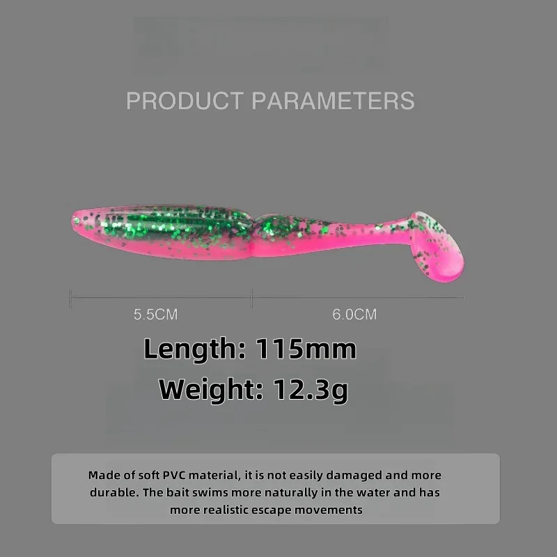 MUKUN 4 unids/lote señuelo suave sábalo 11 cm/12g señuelo de sábalo señuelo de pesca cebo de silicona cebo suave para pesca de carpa cebo de Lucio - imagen 4