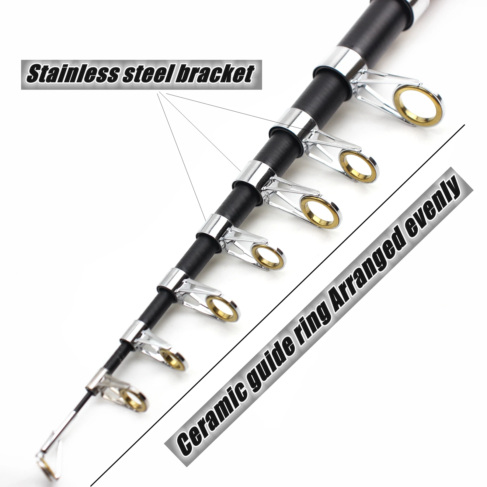 Caña de pescar telescópica de carbono, aparejo portátil de fundición giratoria, ultracorta, 1,8 M, 2,1 M, novedad - imagen 5