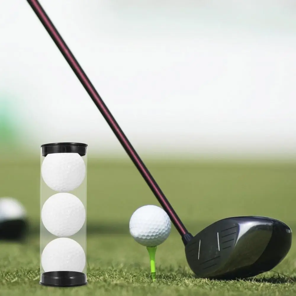 Nuevo soporte de pelota de Golf transparente, tubo redondo de 45x135MM, barril de tubo de pelota de Golf, contenedor de pelota de Golf, coleccionistas y entusiastas