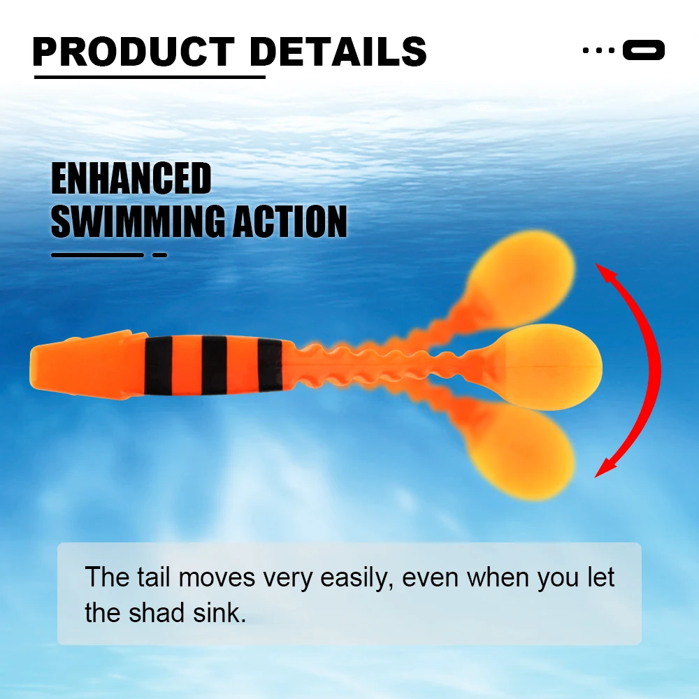 Spinpoler-señuelo de pesca de silicona Artificial, cola de paleta, Wobbler, Jerkbaits, Lucio, lubina, 5" - imagen 5