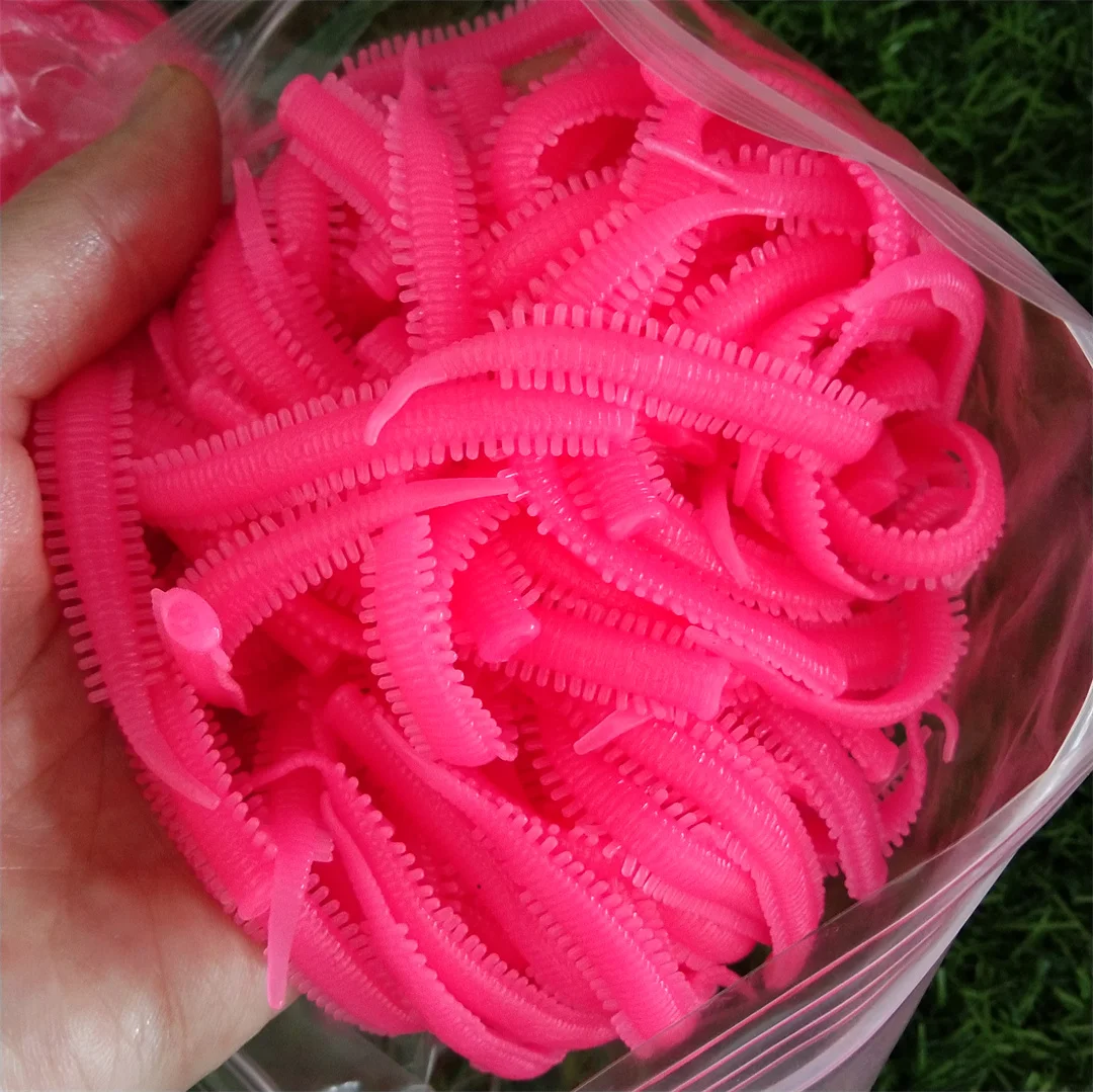 25 uds 7,5 cm 0,8g simulación arena gusano de seda pesca señuelo mar ​ ​ Cebo flotante de TPE, cebos blandos artificiales, lombriz de tierra, cebos de gusano rojo - imagen 5