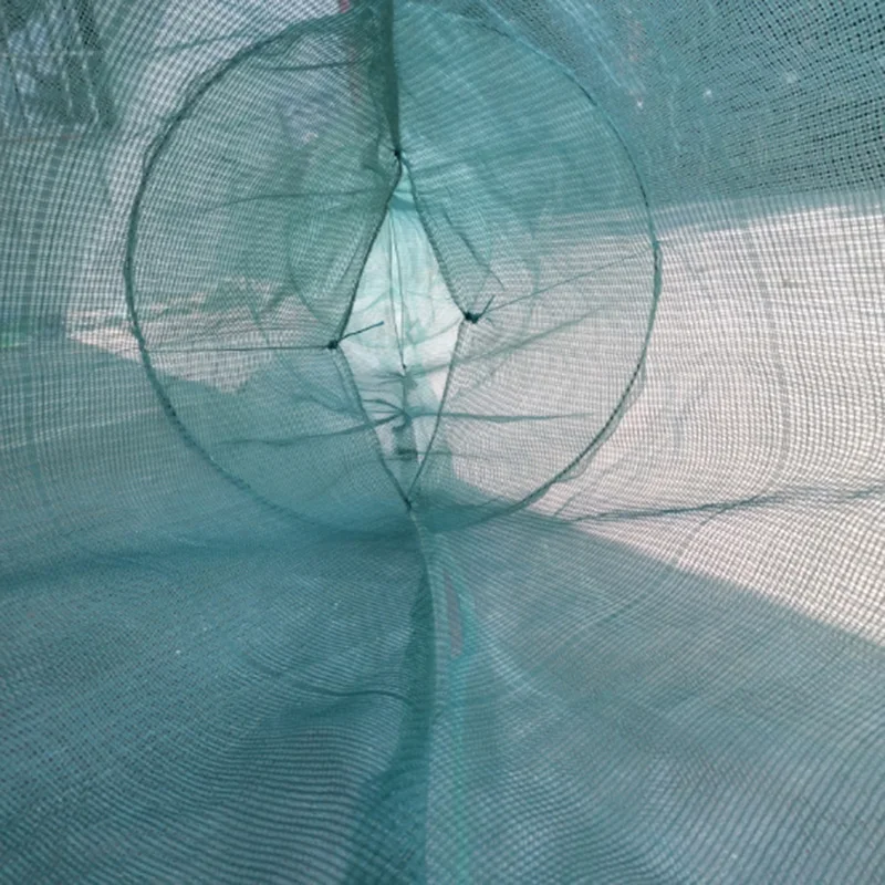 Jaula para camarones Lawaia con cadena de hierro, trampa de pesca, red, jaula de pesca plegable, flotador de espuma, malla pequeña de 2M/3M - imagen 5