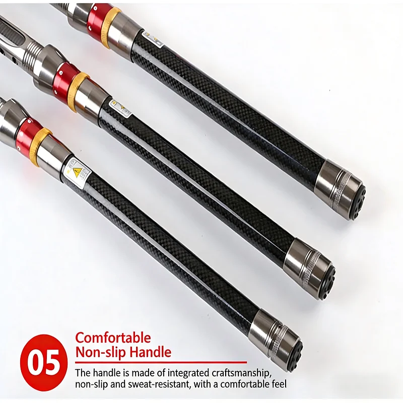 Caña alimentadora de carpa, caña de pescar súper dura de larga distancia, caña de pescar con mosca, caña de pescar de 2,1 m, aparejos de postes - imagen 5