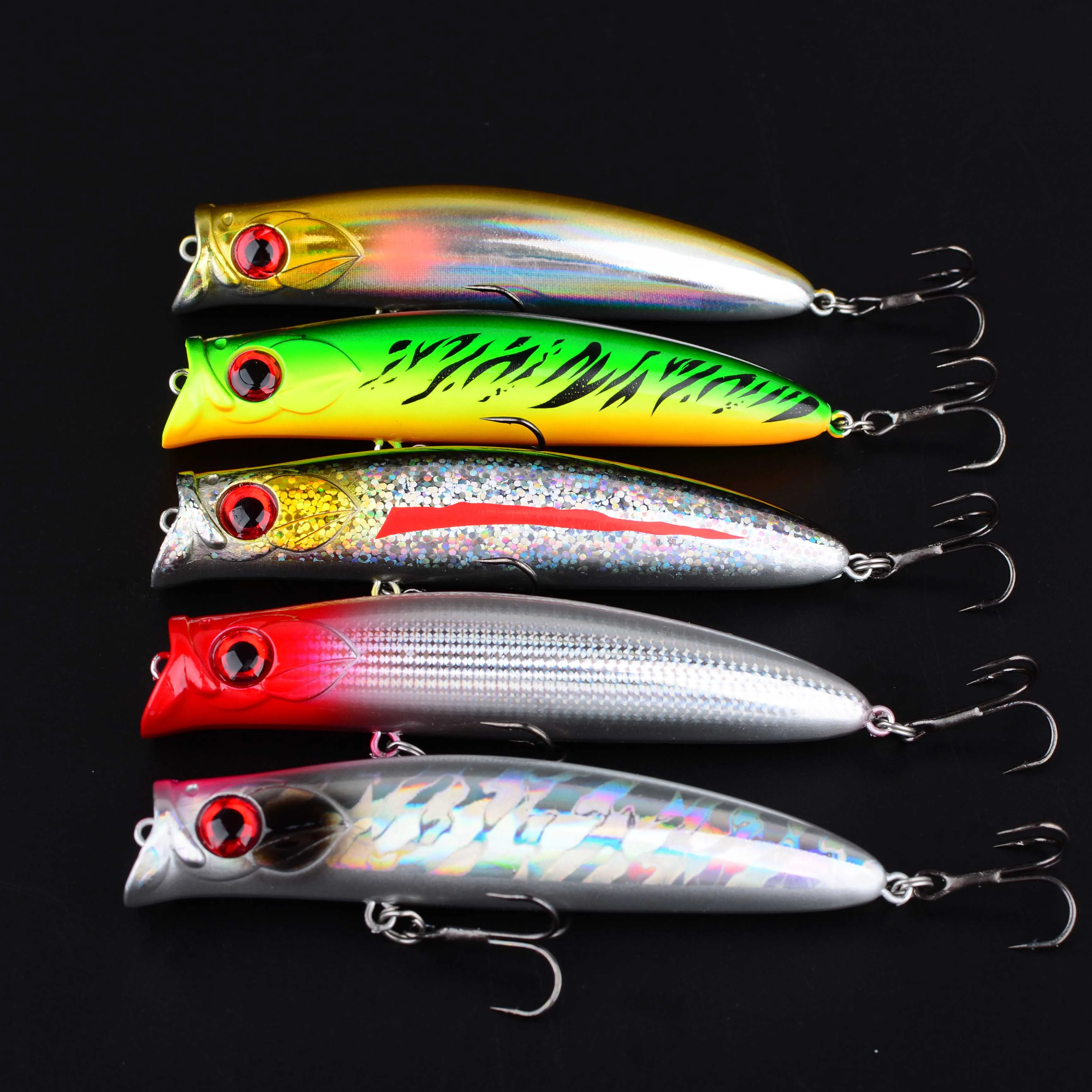 5 uds señuelo de pesca Minnow agua salada lubina negra Pike cebos duros de fundición larga - imagen 5