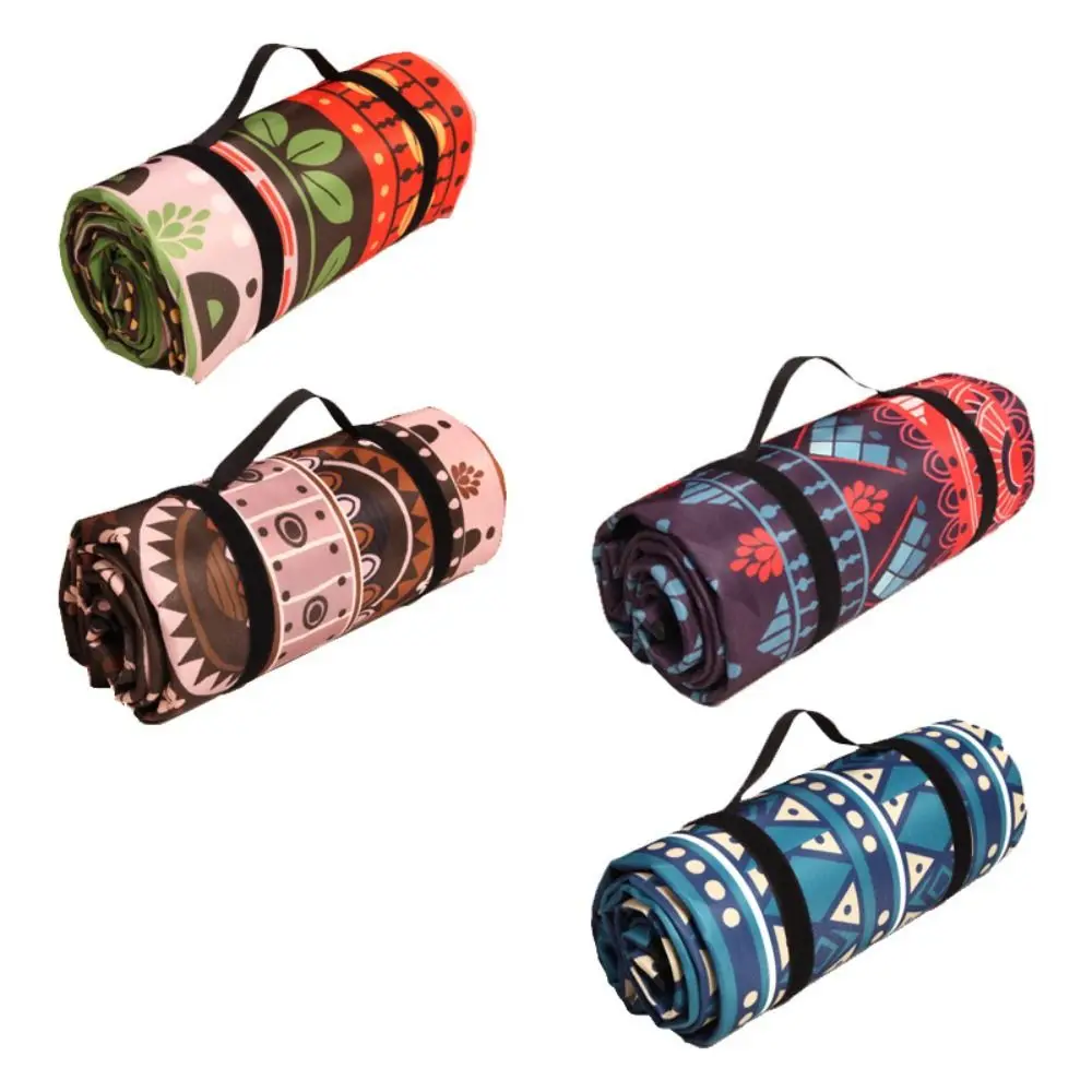 Estera de Picnic con estampado Vintage portátil, estera de Camping resistente al desgaste y a prueba de manchas, estera de césped de playa gruesa plegable para uso en exteriores - imagen 5