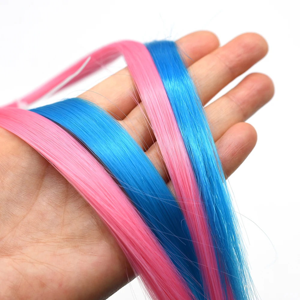 MNFT-aparejos de pesca de fibra para atado de moscas, Material de atado para pesca con mosca, línea de cebo DIY, fibra sintética suave y duradera, 5 uds. - imagen 5