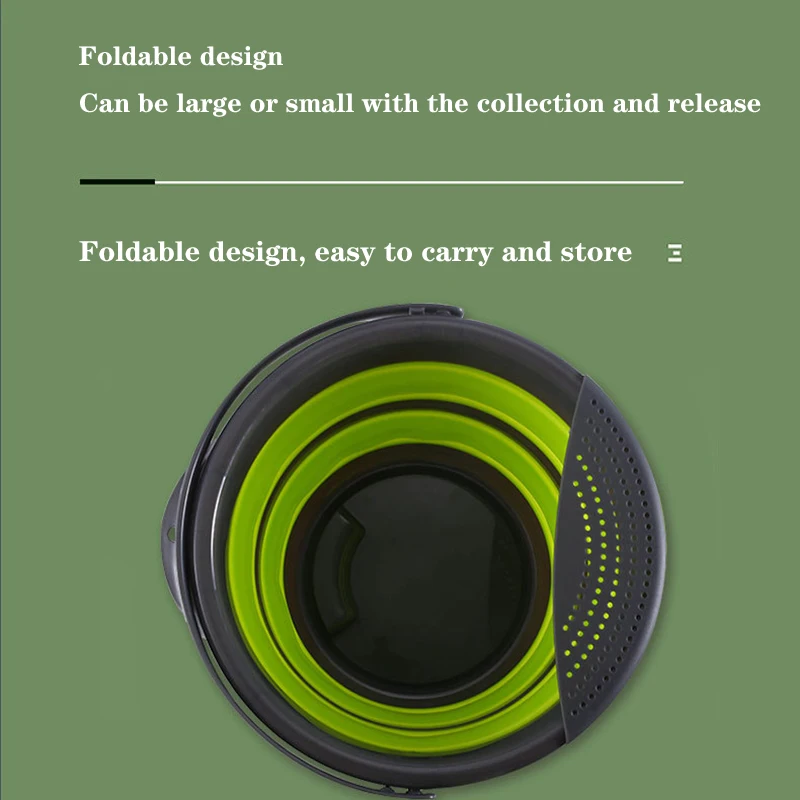 Cubo de limpieza portátil, bañera de agua plegable, ahorro de espacio, olla de agua al aire libre para el hogar, lavado de coches - imagen 2