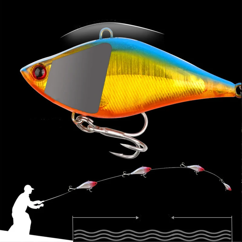 Señuelo de pesca de 13g y 6,5 cm, Wobbler, duro, VIB, vibración Isca, Artificial, Crankbait, Swimbait de agua profunda, pesca de carpa - imagen 4