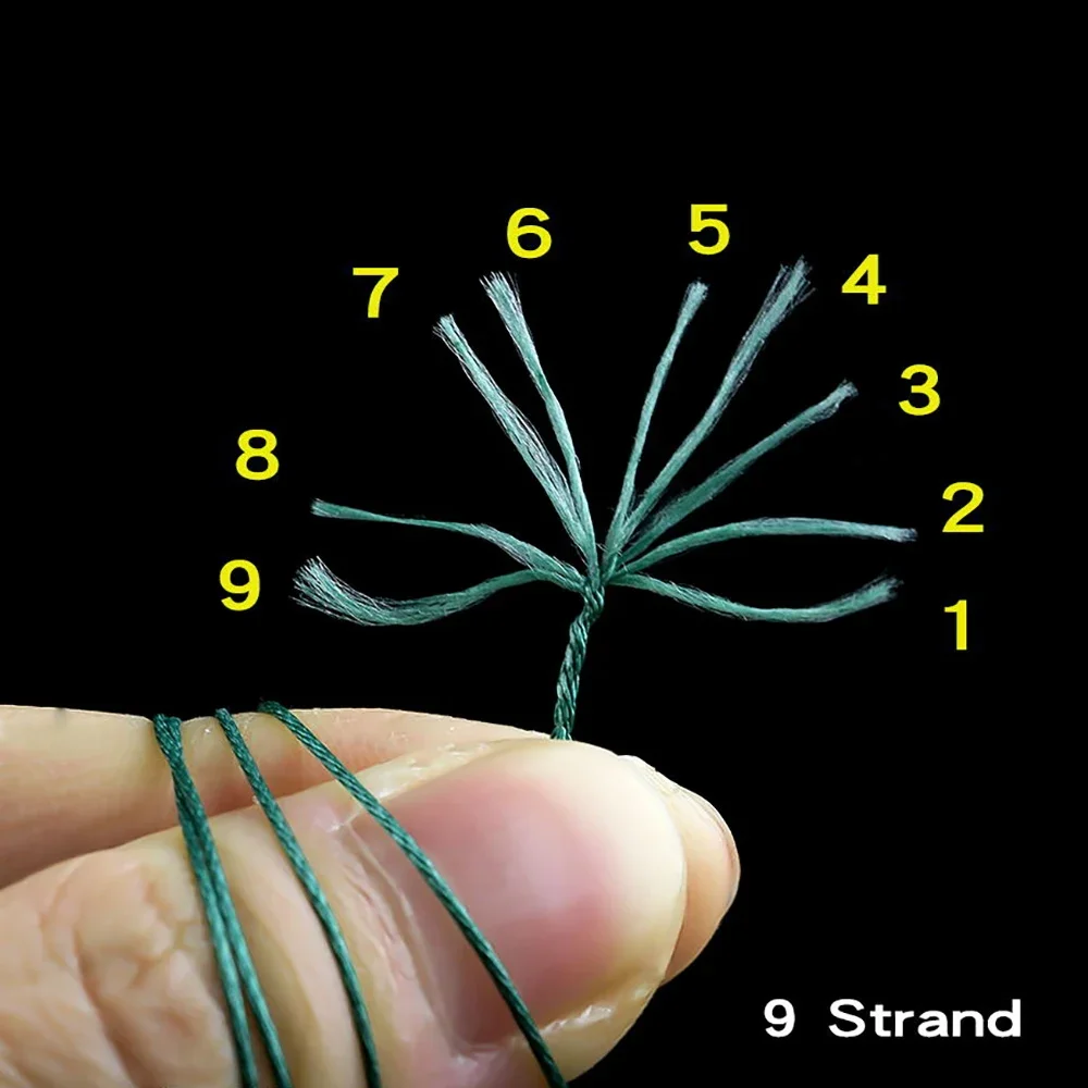 BAKAWA-Hilo de pescar trenzado de 9 hebras, multifilamento de 100% Pe, alambre de agua de mar de 300M, 500M, 1000M, 100M, accesorios japoneses fuertes para carpa - imagen 4