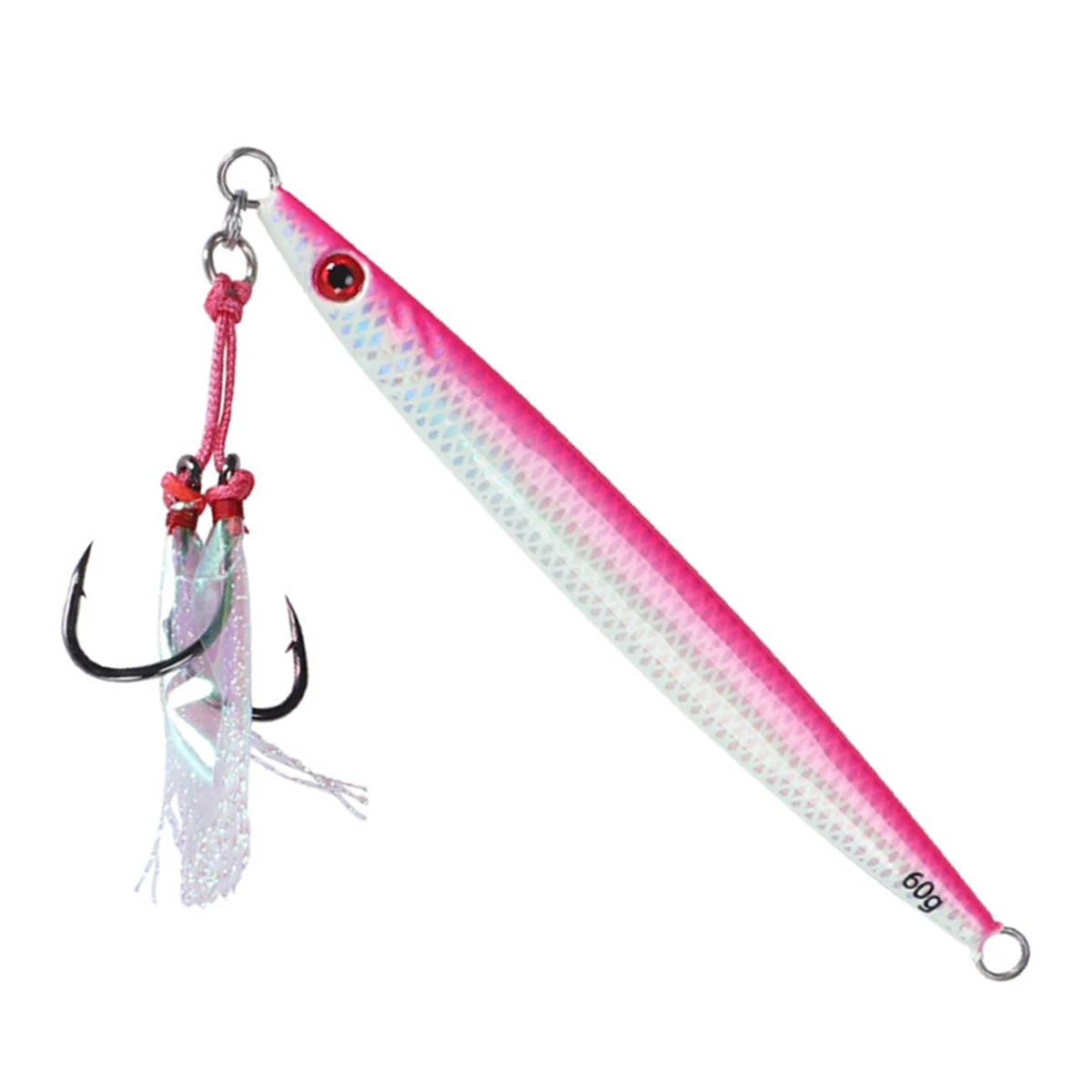 Señuelo de plantilla de Metal luminoso con láser de fundición larga, 40g, 60g, 80g, plantilla de caída rápida, sardina, macekrel, cebo de pesca, cebos de Jigging de agua salada - imagen 5