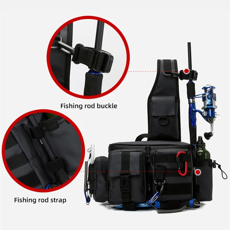 Bolsa para caña de pescar, mochila militar para escalada al aire libre, senderismo, Camping, accesorio Molle del ejército táctico para hombre - imagen 4