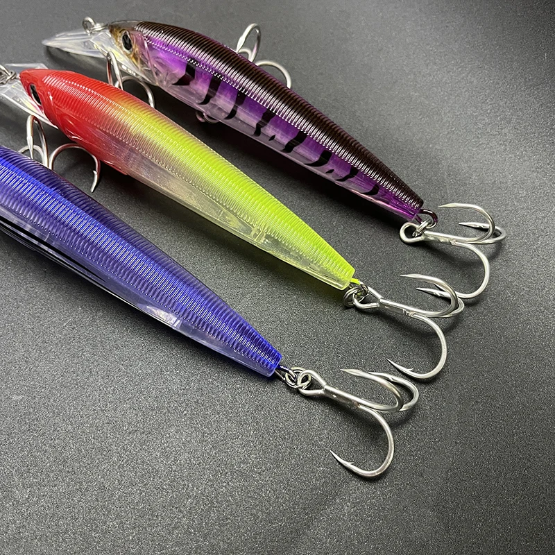 Señuelos de pesca de mar, pececillo que se hunden, 50g, 140mm, cebo Artificial para curricán oceánico, buceo profundo, Twitchbait Wobbler para equipos de agua salada - imagen 3