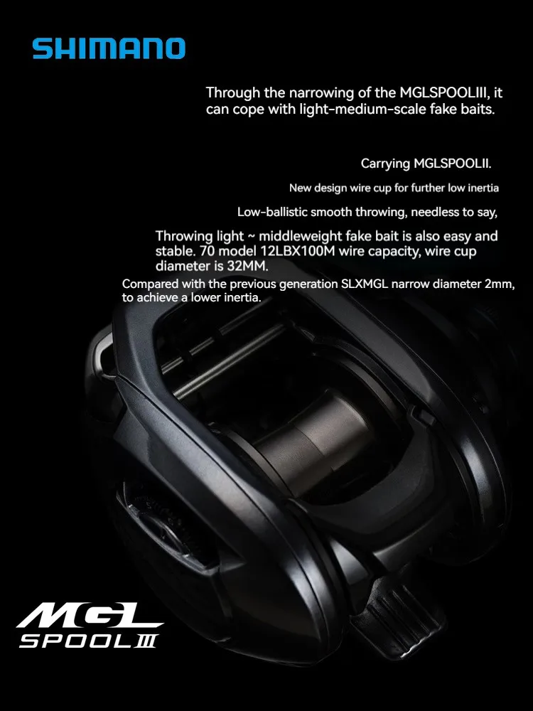 Shimano SLX MGL Carrete Baitcasting SVS de largo alcance - imagen 3