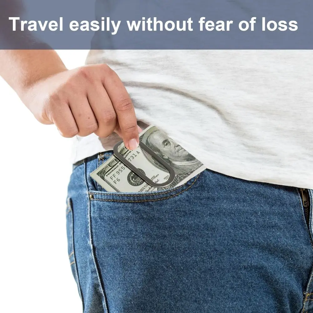2025 nuevas pinzas para dinero creativas, carpeta de billetes minimalista ultrafina, billetera de bolsillo frontal de acero inoxidable, uso en festivales - imagen 3