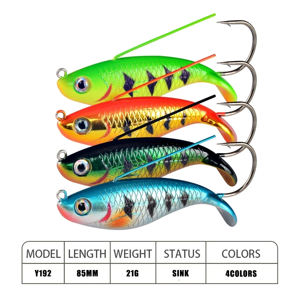 Señuelo de pesca VIB de un solo gancho de lanzamiento lejano, 8,5 cm, 21,2g, Wobbler de pesca anti-hierba, cebo Artificial Isca, señuelos duros, cuerpo láser Lifelik - imagen 4