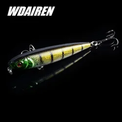 Señuelo de Pesca Topwater, 8cm, 8,5g, lápiz Crankbait Artificial, cebo duro Swimbait, aparejos de Pesca de lubina, 1 ud.
