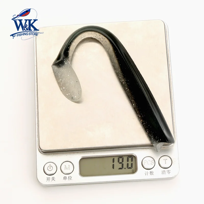 17cm cola de paleta grande para el envío en el océano 3 uds/pk cebo suave bacalao roca peces Señuelos de pesca barco Trolling Shad Jig Head Rig señuelo de PVC - imagen 4