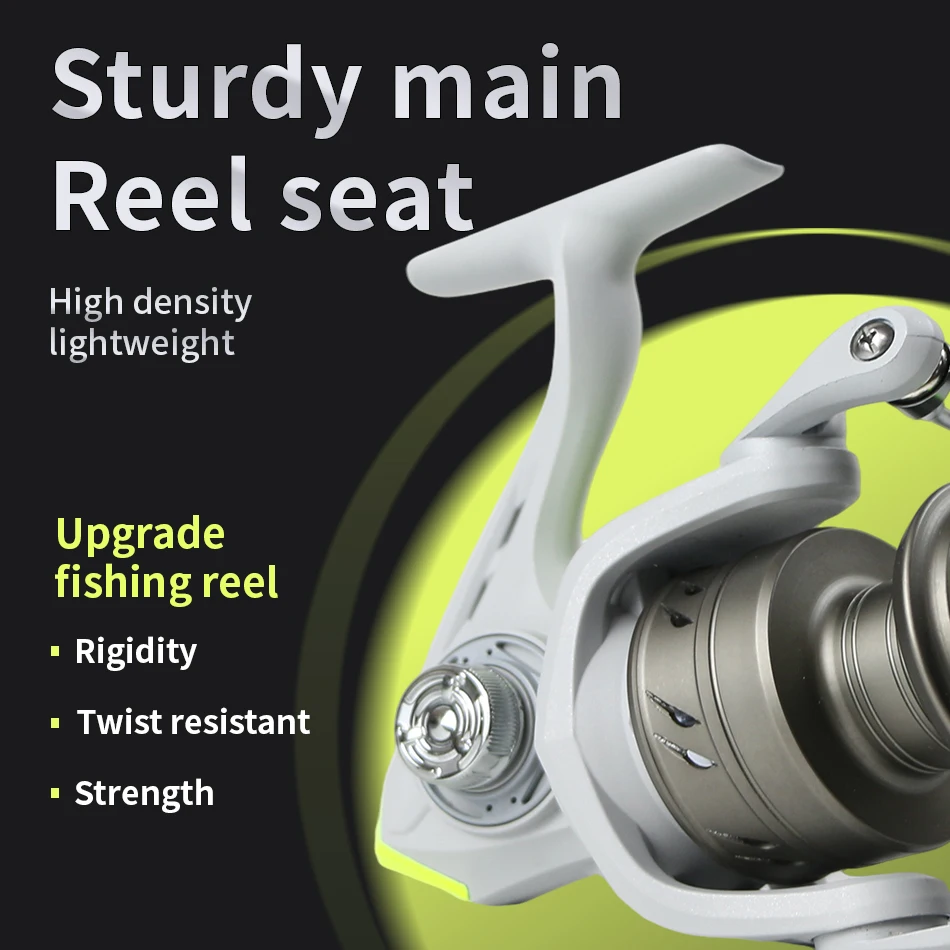 Carrete giratorio de rodamientos de bolas W2, carrete de Metal duradero, carrete de pesca de agua dulce y salada, arrastre máximo de 14kg - imagen 3