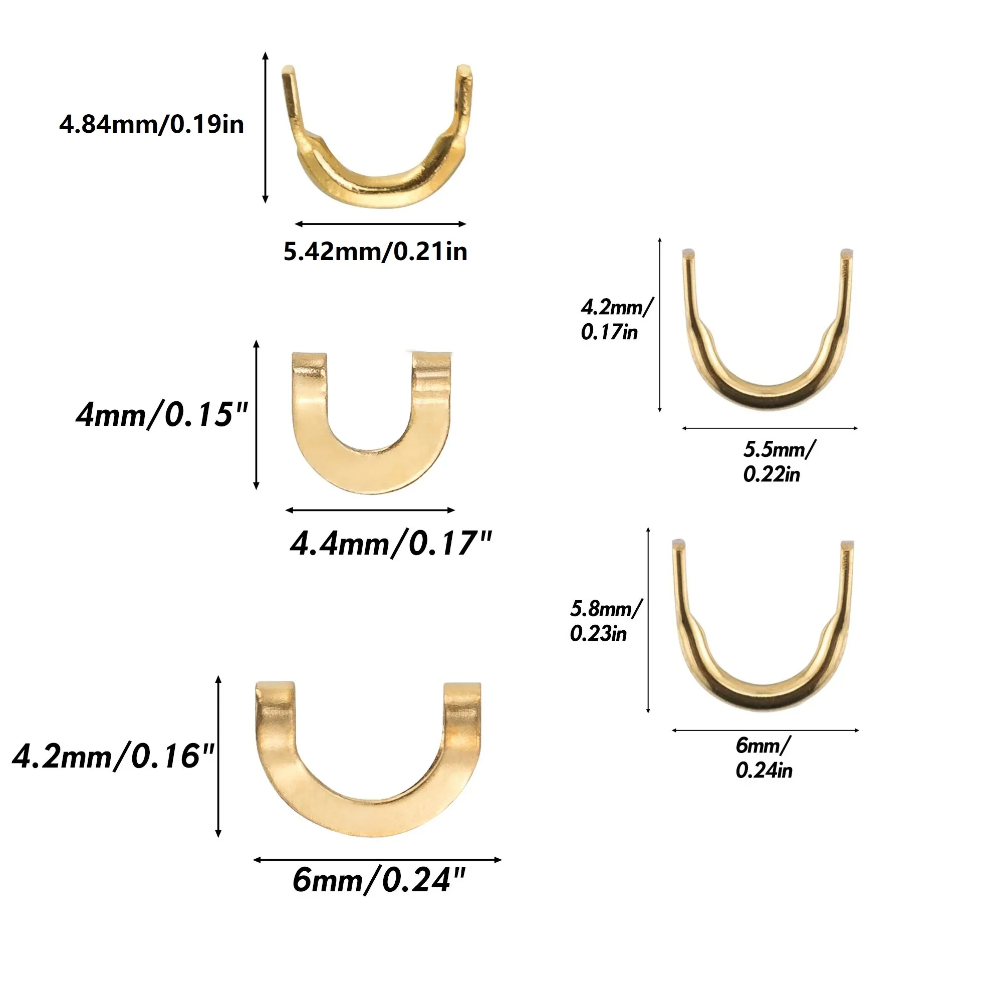 100 Uds. Horquillas plegadas en forma de U para pesca Spinner Metal Spin Spinner horquilla Spinnerbait de acero inoxidable Walleye Rig Bass - imagen 2