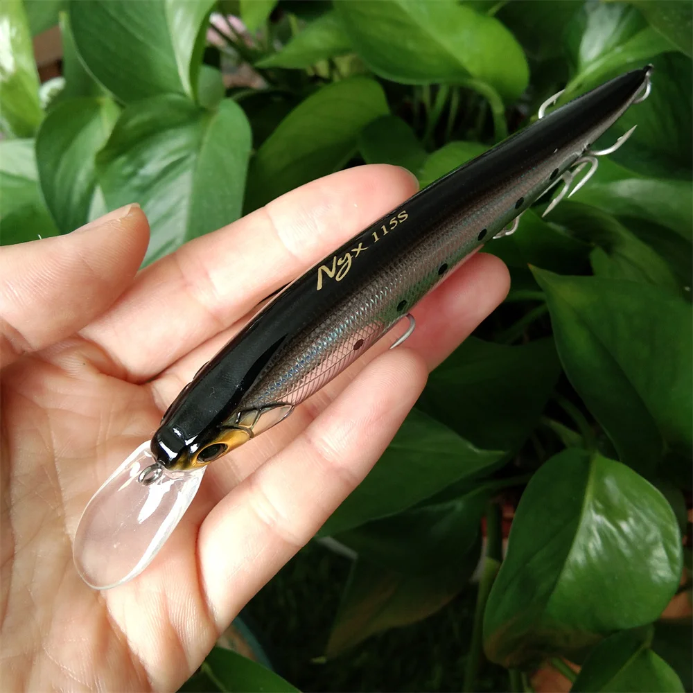 TSURINOYA-pesca de pececillos de hundimiento, 3 piezas, 115mm, 18,5g, 115S, rango máximo de 2,8 m, lubina de agua salada, pesca de Lucio, Jerkbait Artificial duro - imagen 3