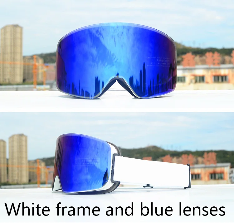 White frame blue