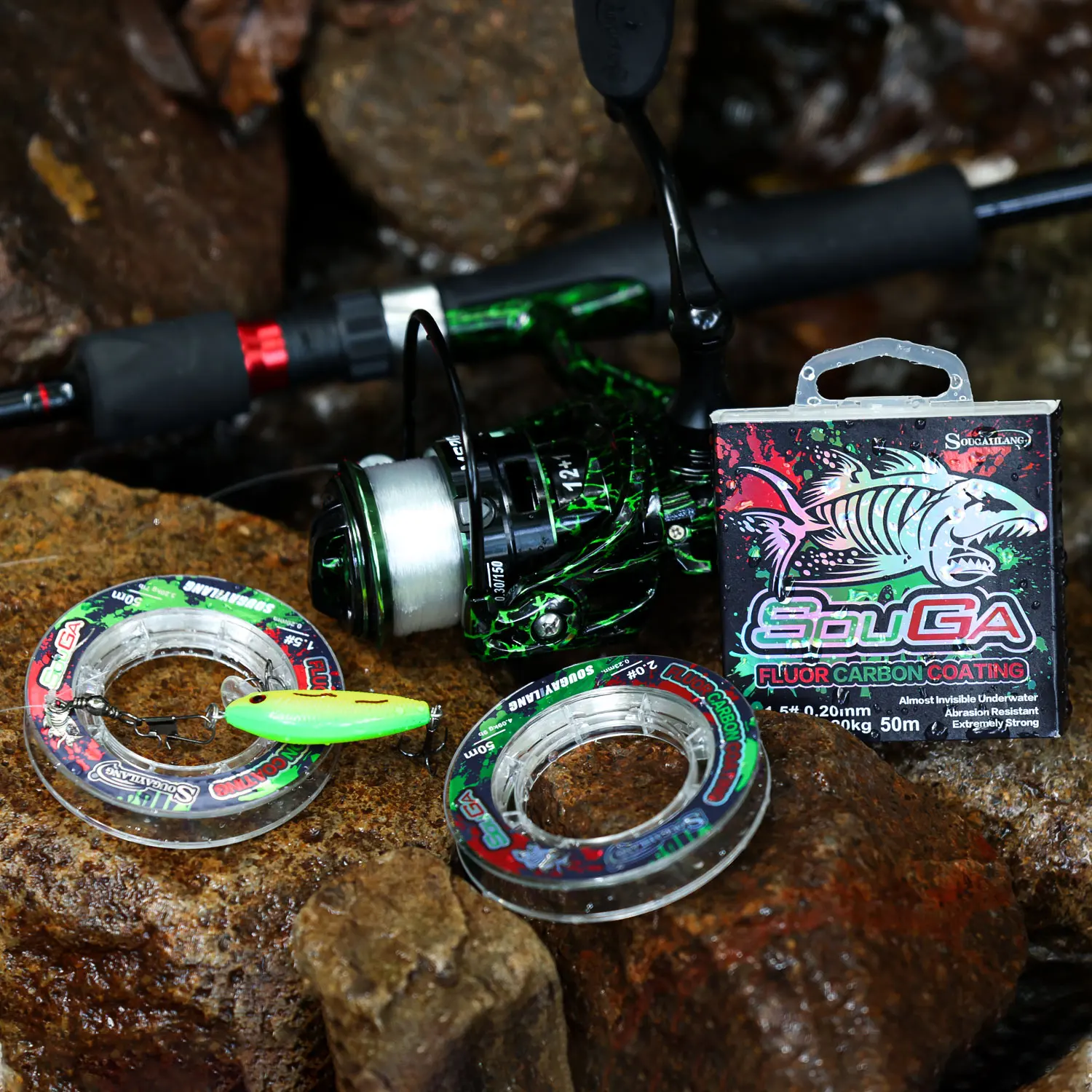 Sougayilang Línea de fluorocarbono baja ductilidad para señuelos - imagen 5