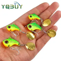 Nuevo señuelo cebo giratorio rápido pequeño ciclón vibración VIB placa de hierro lentejuelas de Metal pesca en el mar cebo falso de agua dulce