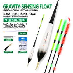 Boya eléctrica Nano con flotador luminoso cambio de color pesca