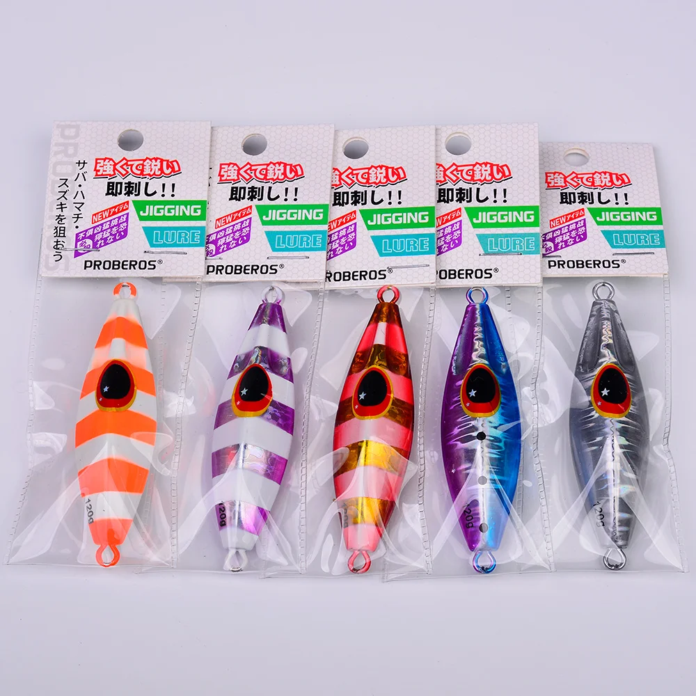 Descubra los colores vibrantes y el diseño innovador de estos Jigging Oberos® Fishing señuelos perfectos para mejorar su experiencia de pesca