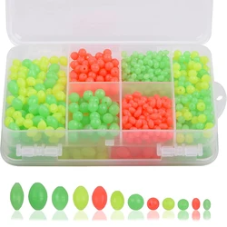 Cuentas luminosas ovaladas para pesca en agua dulce y salada