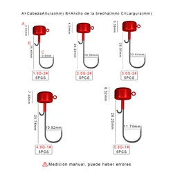 FTK Anzuelos Jig Head – Cabezas tipo hongo para vinilos