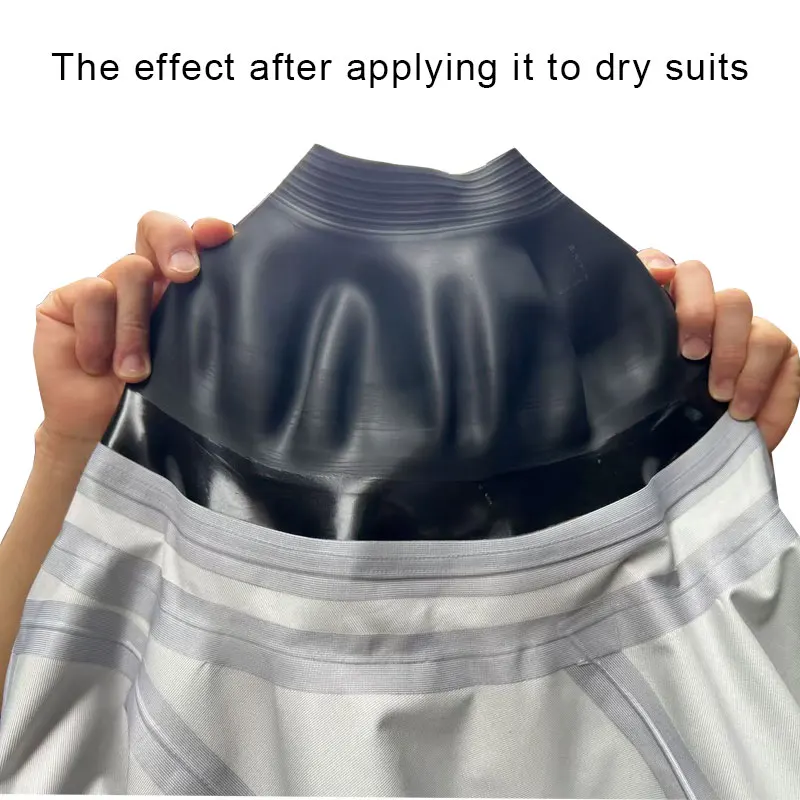 Sello de cuello de látex de fuelle para traje seco, junta de reparación de repuesto de sello de cuello de bolsas superiores secas recortables - imagen 5