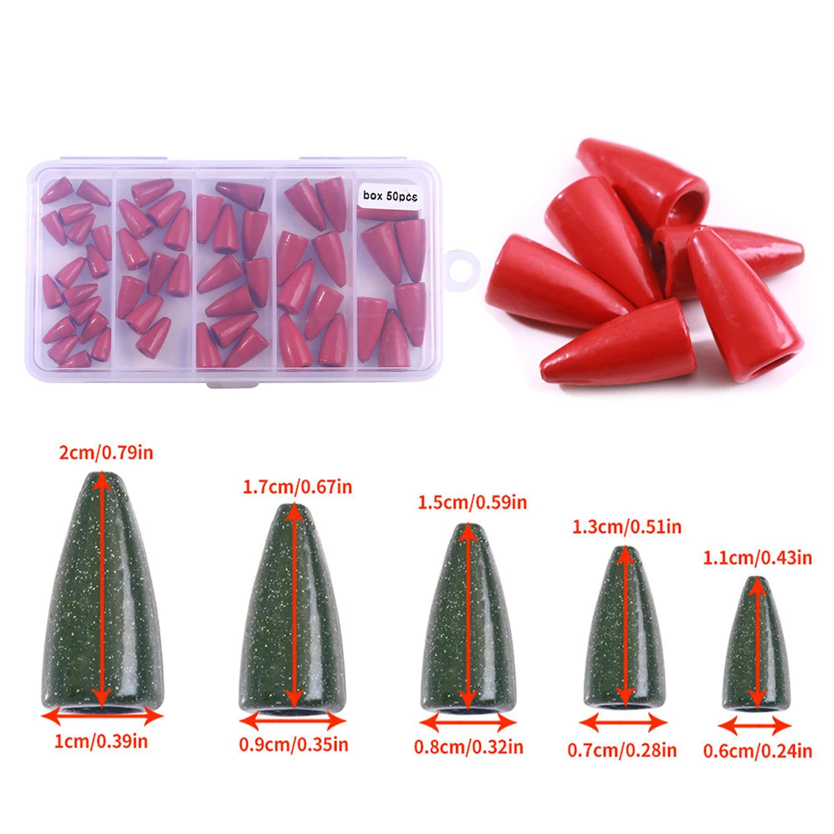 3,5g 5g 7g 10g 14g peso de pesca plomo Kit bala pesca plomo gusanos pesas plomo para pesca de lubina, aparejos de Texas - imagen 3