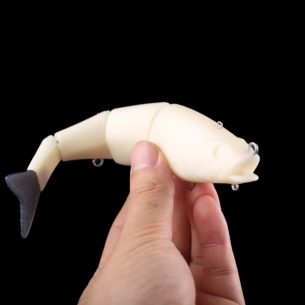 Chan'sHuang-Cebo en blanco sin pintar, 3 piezas, 17cm, 52,3g, sonajeros de hundimiento, Swimbait multiarticulado, señuelo de pesca Artificial hecho a mano - imagen 4