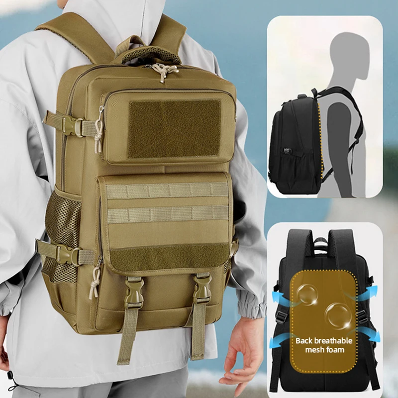 Mochila táctica de pesca para caza al aire libre, bolsa MOLLE, soporte para teléfono, deportes, senderismo, caza, almacenamiento, paquete divertido - imagen 4