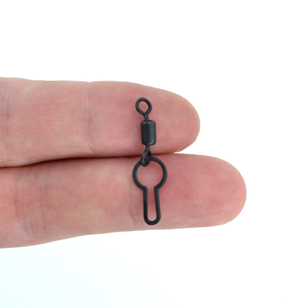 Clips giratorios de malla para pesca de carpa, 10 piezas, bolsa de Pva, broche giratorio para carpa, Terminal de aparejos, AG145 - imagen 3