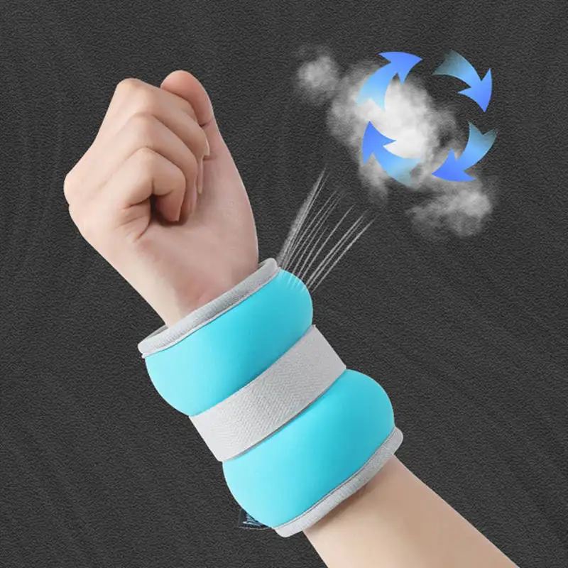 Bolsas de arena de peso de 0,25/0,5/1KG, 1 par, correa de hierro multifunción para muñeca y tobillo para Fitness, Yoga, correr, bailar, equipo moldeador de cuerpo - imagen 3