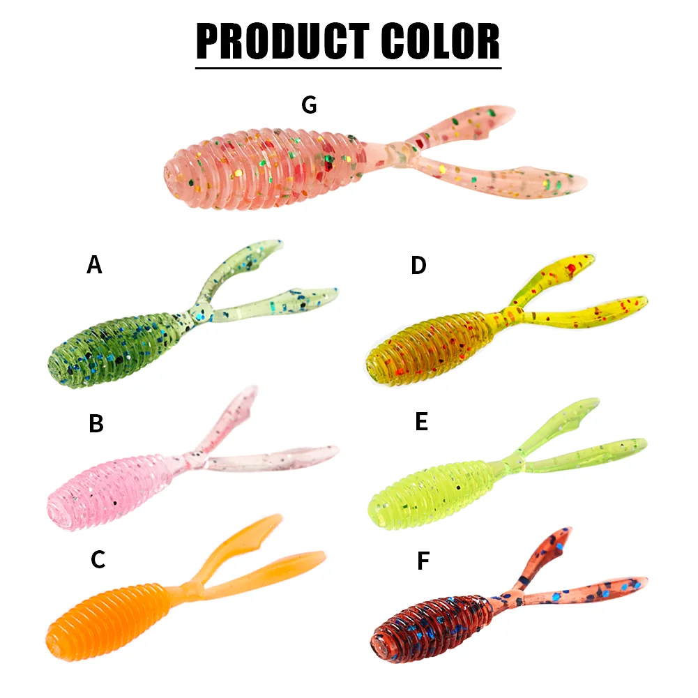 SUNMILE-cebos blandos de pesca, cebo Artificial de gusano, 35mm/0,4g, 30 unids/lote, señuelos de trucha Leurre Souple - imagen 5