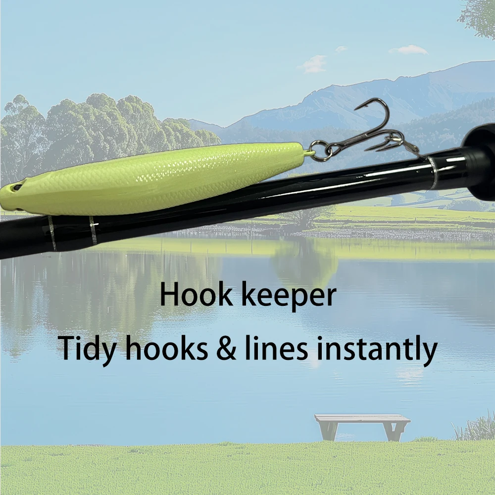 ROLLFISH-señuelo de fundición giratorio de fibra de carbono, caña de pescar de acción rápida, perca de agua dulce y salada de potencia media + hilo de pescar de 100m - imagen 3