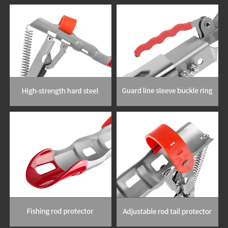 Soporte de caña de pescar totalmente automático, soporte de caña de mar de acero inoxidable, estante de caña de resorte, enchufe de tierra, soporte de pesca plegable, elevador de caña - imagen 5