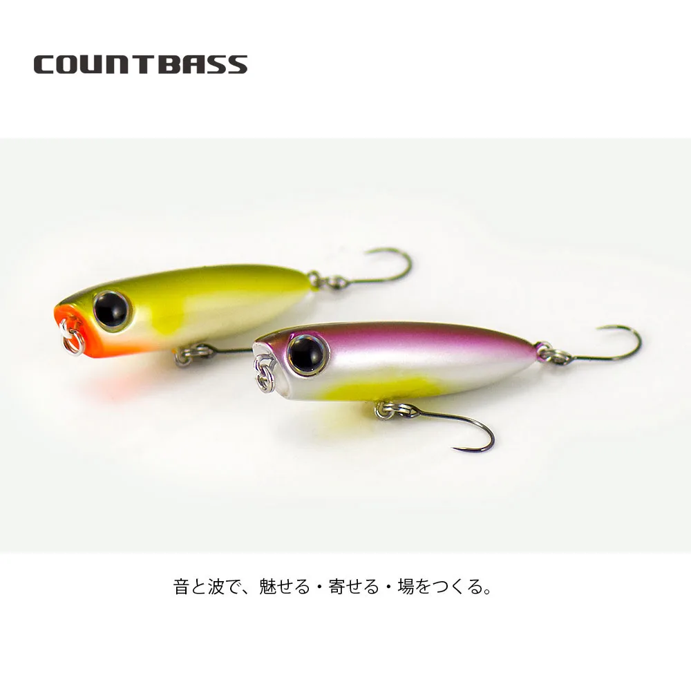 COUNTBASS 45mm 1-3/4" 3,2g 1/8 oz. Cebo flotante Popper, señuelos de pesca para pescadores Wobbler Topwater La Peche Au Leurre Hardbaits - imagen 3